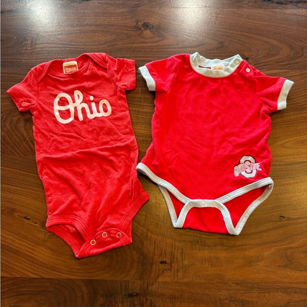 NEVER WORN Ohio State Onesies (Set of 2)